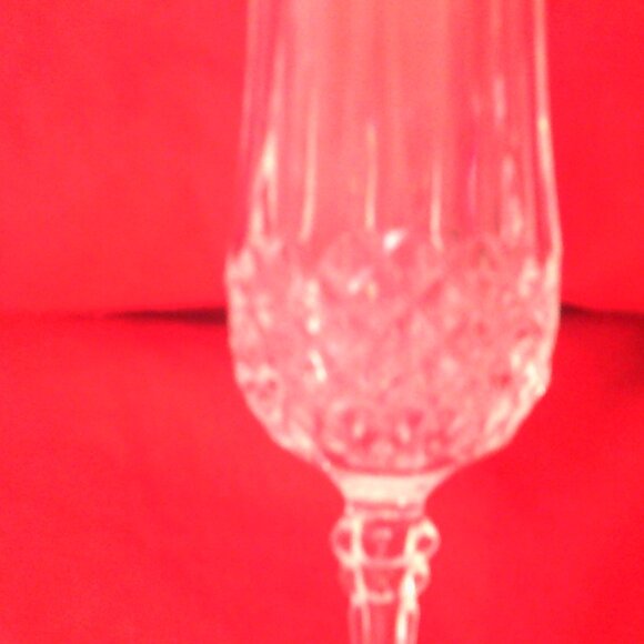 5 Cristal D'Arques LONGCHAMP Champagne Flutes Glasses France Crystal - Picture 4 of 4